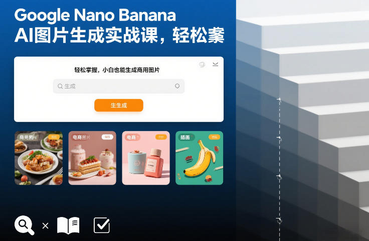 Google Nano Banana AI图片生成实战课，轻松掌握，小白也能生成商用图片-小鸿资源库