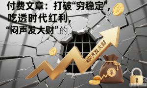付费文章：打破“穷稳定”，吃透时代红利，“闷声发大财”的终极真谛-小鸿资源库