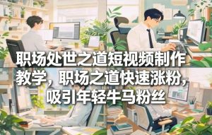 职场处世之道短视频制作教学，职场之道快速涨粉，吸引年轻牛马粉丝-小鸿资源库