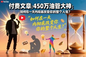 付费文章：450万油管大神：如何在一天内彻底改变你的整个人生？-小鸿资源库