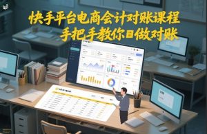 快手平台电商会计对账课程，手把手教你做对账-小鸿资源库