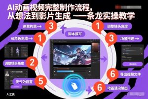 AI动画视频完整制作流程，从想法到影片生成一条龙实操教学-小鸿资源库
