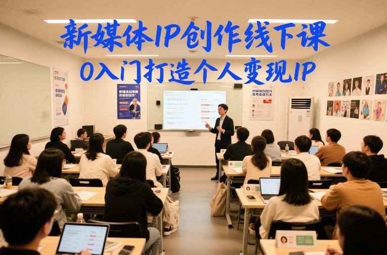新媒体IP创作线下课，0入门打造个人变现IP-小鸿资源库