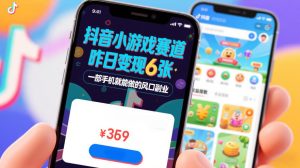 抖音小游戏赛道，昨日变现600+，零基础一部手机就能做的风口副业【揭秘】-小鸿资源库