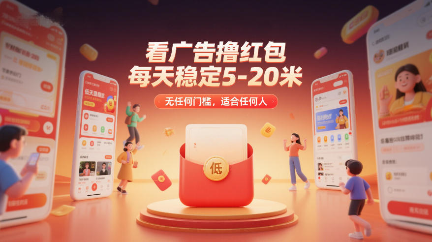 看广告撸红包，每天稳定5-20米，无任何门槛，适合任何人-小鸿资源库