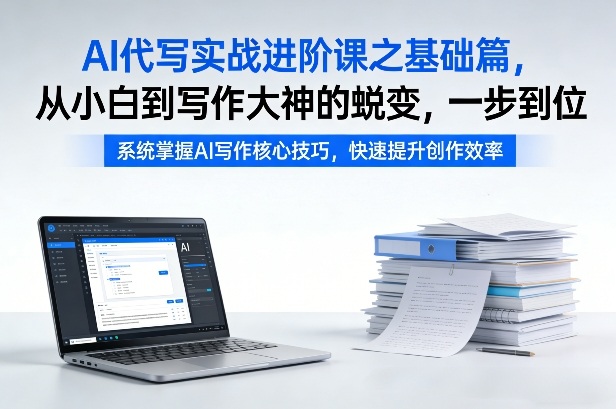 AI代写实战进阶课之基础篇，从小白到写作大神的蜕变，一步到位【揭秘】-小鸿资源库