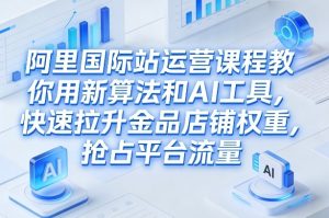 阿里国际站运营课程，教你用新算法和AI工具，快速拉升金品店铺权重，抢占平台流量（更新2026）-小鸿资源库
