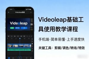 Videoleap基础工具使用教学课程，手机端视频剪辑教学，简单易懂，上手速度快-小鸿资源库