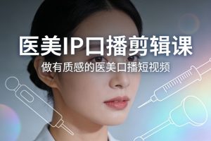 医美IP口播剪辑课，做有质感的医美口播短视频-小鸿资源库