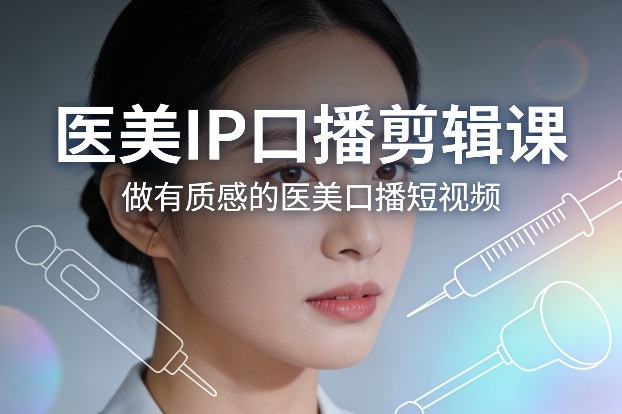医美IP口播剪辑课，做有质感的医美口播短视频-小鸿资源库