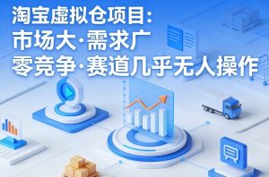 淘宝虚拟仓项目，市场大，需求广，零竞争，赛道几乎没人操作-小鸿资源库