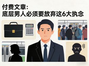 付费文章：底层男人必须要放弃这6大执念-小鸿资源库
