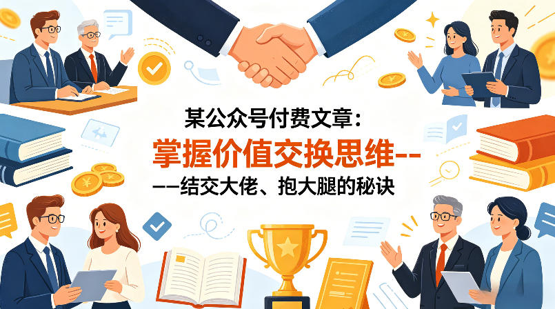 某公众号付费文章：掌握价值交换思维—-结交大佬、抱大腿的秘诀-小鸿资源库