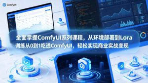 全面掌握ComfyUI系列课程，从环境部署到Lora训练从0到1吃透ComfyUI，轻松实现商业实战变现-小鸿资源库
