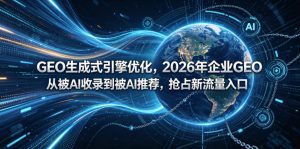 GEO生成式引擎优化，2026年企业GEO从被AI收录到被AI推荐，抢占新流量入口-小鸿资源库