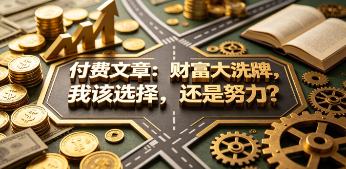 付费文章：财富大洗牌，我该选择，还是努力？-小鸿资源库