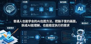 普通⼈也能学会的AI出图⽅法，把脑子里的画面，拆成AI能理解、也能稳定执行的需求【文档】-小鸿资源库
