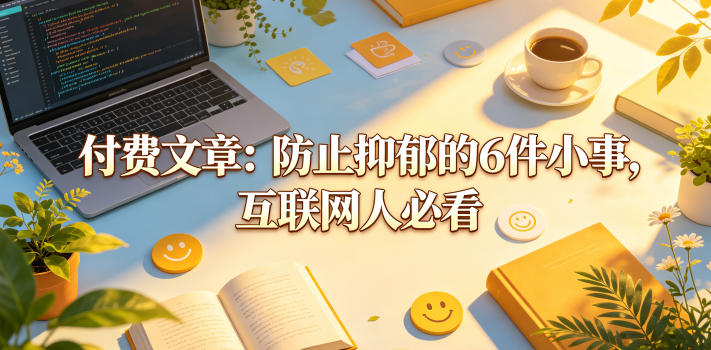 付费文章：防止抑郁的6件小事，互联网人必看！-小鸿资源库