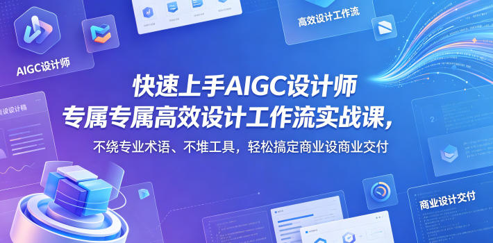 快速上手AIGC设计师专属高效设计工作流实战课，不绕专业术语、不堆工具，轻松搞定商业设计交付-小鸿资源库