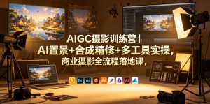 AIGC摄影训练营｜AI置景+合成精修+多工具实操，商业摄影全流程落地课-小鸿资源库