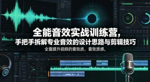 全能音效实战训练营，手把手拆解专业音效的设计思路与剪辑技巧，全面提升视频的音效质感-小鸿资源库