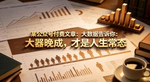 某公众号付费文章：大数据告诉你：大器晚成，才是人生常态-小鸿资源库