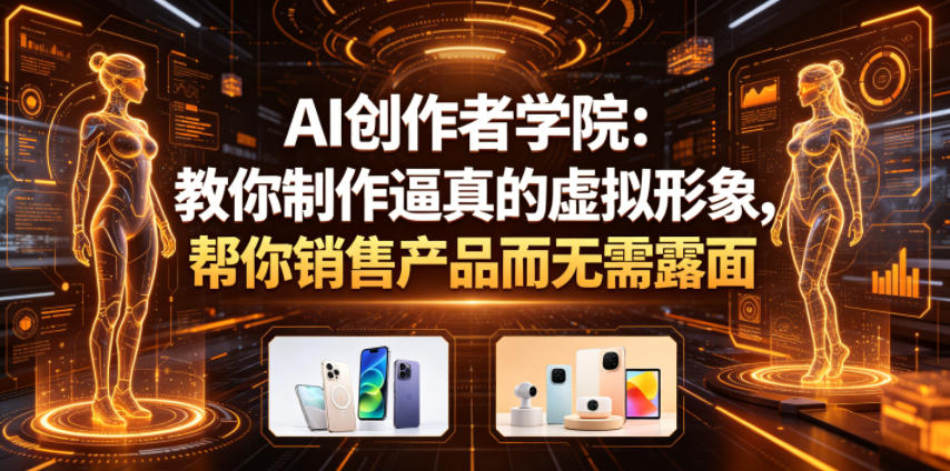 AI创作者学院：教你制作逼真的虚拟形象，帮你销售产品而无需露面【原创双语字幕】-小鸿资源库