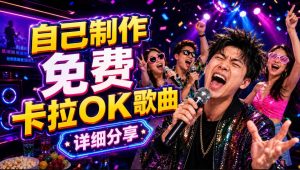 零基础AI制作免费卡拉OK视频教程,从歌曲生成、音轨分离到字幕制作、视频导出,手把手教学-小鸿资源库