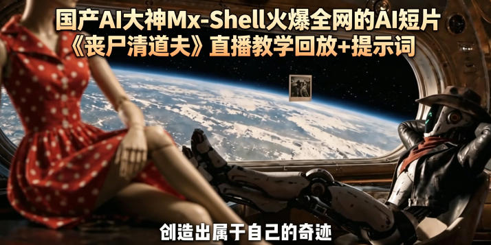 国产AI大神Mx-Shell火爆全网的AI短片《丧尸清道夫》直播教学回放+提示词-小鸿资源库