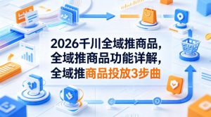 2026千川全域推商品，全域推商品功能详解，全域推商品投放3步曲-小鸿资源库