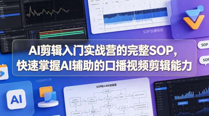 AI剪辑入门实战营的完整SOP，快速掌握AI辅助的口播视频剪辑能力-小鸿资源库