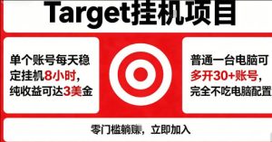海外平台Target商品浏览曝光，24小时运行无需人工值守，日收益100美刀+电脑可多开【揭秘】-小鸿资源库