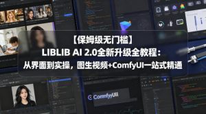 【保姆级无门槛】LIBLIB AI 2.0全新升级全教程：从界面到实操，图生视频+ComfyUI一站式精通-小鸿资源库