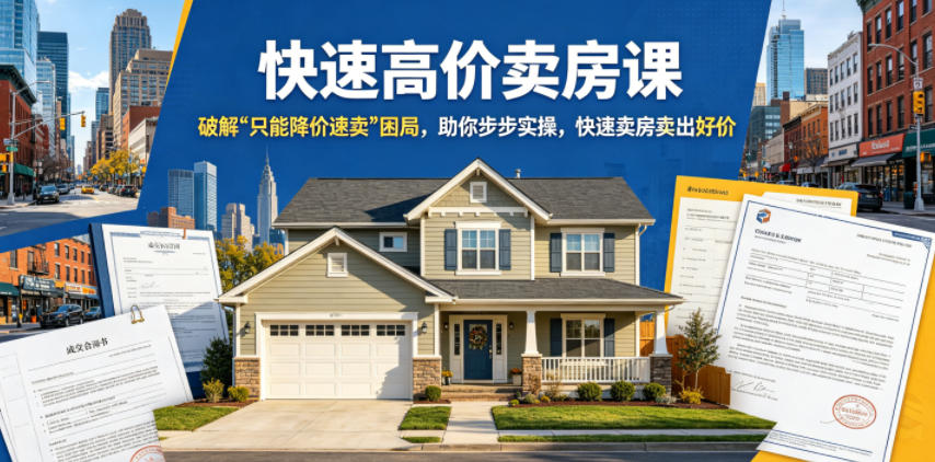 快速高价卖房课，破解“只能降价速卖”困局，助你步步实操，快速卖房卖出好价（更新2026）-小鸿资源库