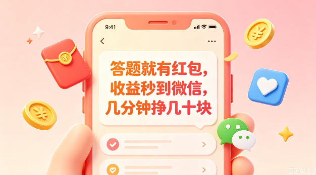 答题就有红包，收益秒到微信，几分钟挣几十块，学生党上班族宝妈都可以玩【揭秘】-小鸿资源库