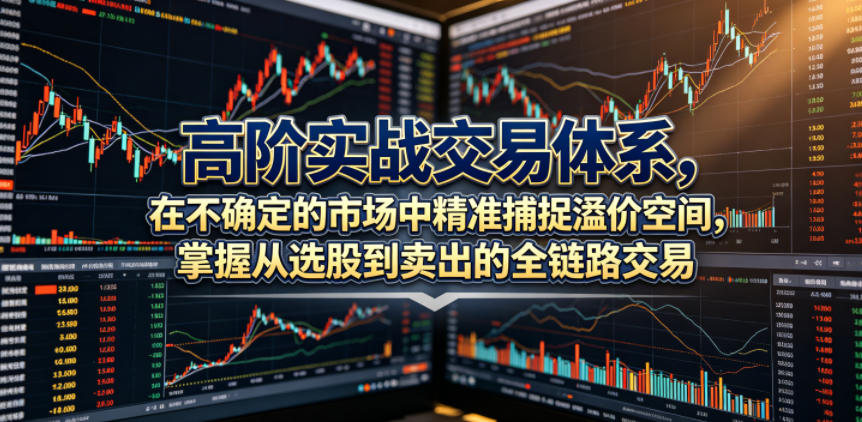 高阶实战交易体系，在不确定的市场中精准捕捉溢价空间，掌握从选股到卖出的全链路交易心法（更新6月）-小鸿资源库