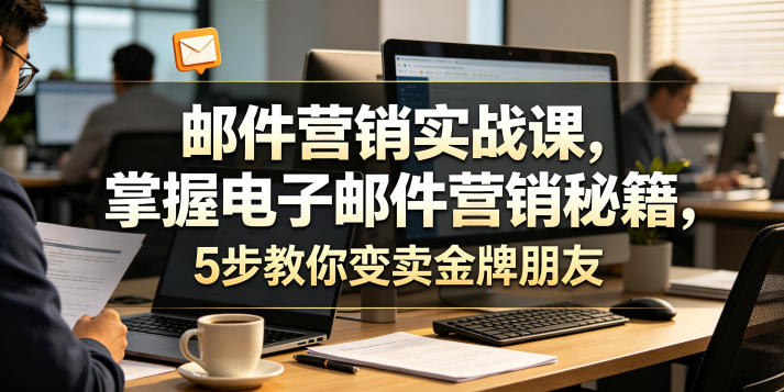 邮件营销实战课，掌握电子邮件营销秘籍，5步教你变卖金牌朋友【原创双语字幕】-小鸿资源库