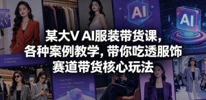 某大V AI服装带货课，各种案例教学，带你吃透服饰赛道带货核心玩法-小鸿资源库