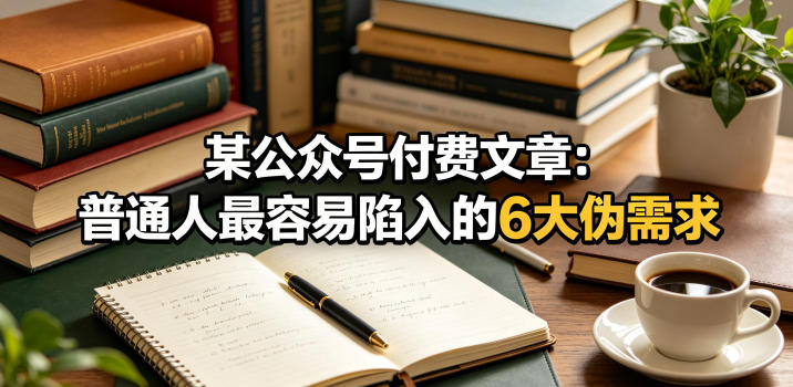 某公众号付费文章：普通人最容易陷入的6大伪需求-小鸿资源库