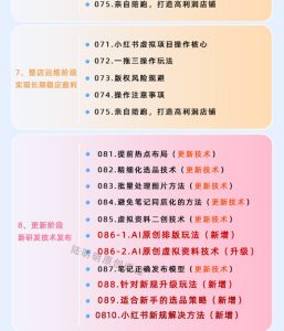 小红书虚拟项目特训班9.0，AI原创PPT技术全跑通，单品单店月纯利润几个W-小鸿资源库